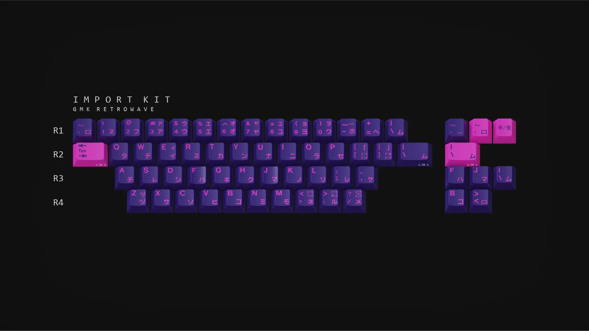 GMK Retrowave Keycaps