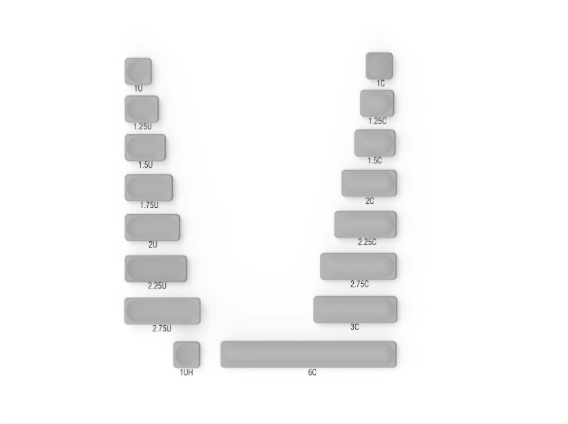 [In-Stock] Jezail LAK Grey/White Keycaps